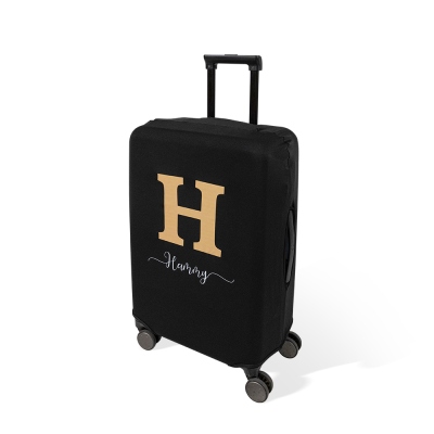 Housse de bagage personnalisée, housse élastique épaisse personnalisée, housse de protection de bagages, accessoires de voyage, cadeau pour voyageur/couple/famille