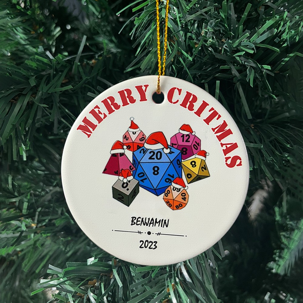 Custom DND Christmas Ornament | Gift for DND lovers
