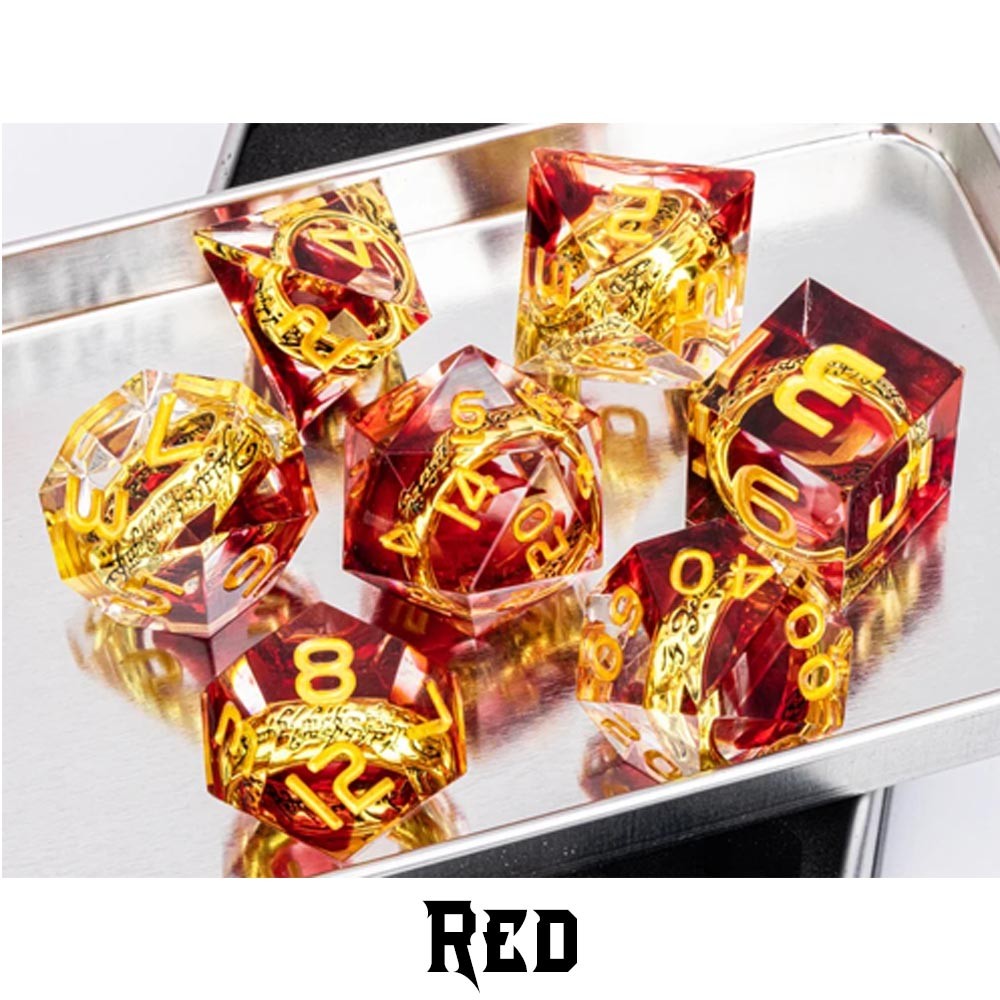 One Ring Polyhedral DND Resin Dice | Set of Dice for Role Playing Games