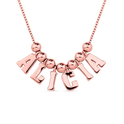 Personalized One & Only Name Necklace In Rose Gold