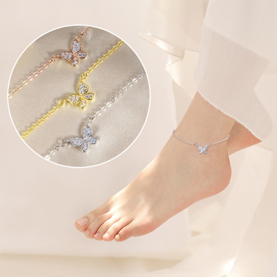 Benutzerdefinierte Schmetterling Fußkettchen Armband Fußkette