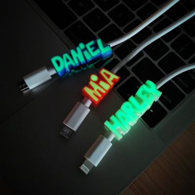 3D-Druck Personalisierte Glow Name USB-Kabel