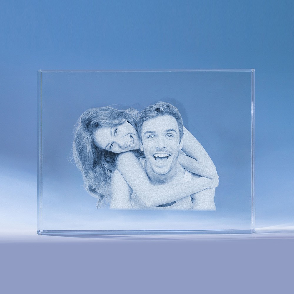 Custom 3D Crystal Photo Engraved Gift for Couple Custom 3D Crystal Photo Engraved Gift for Couple
