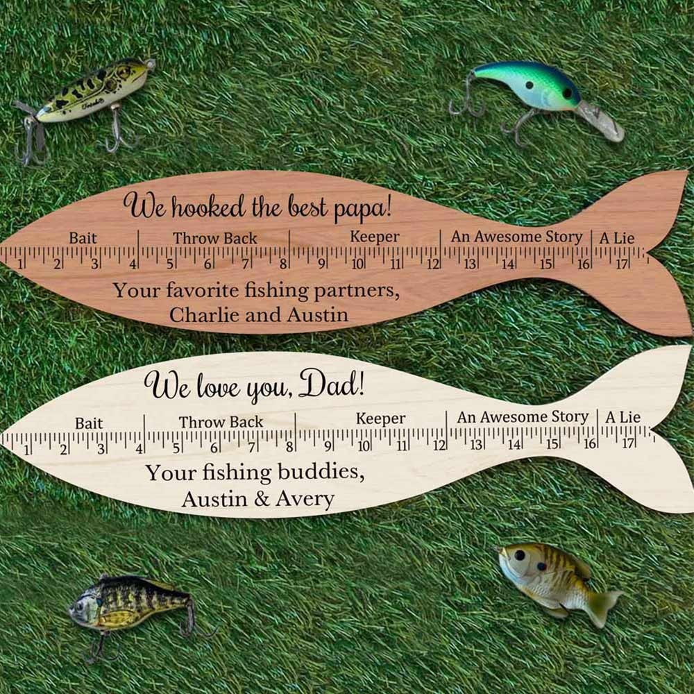 Personalized Wooden Fish Ruler
