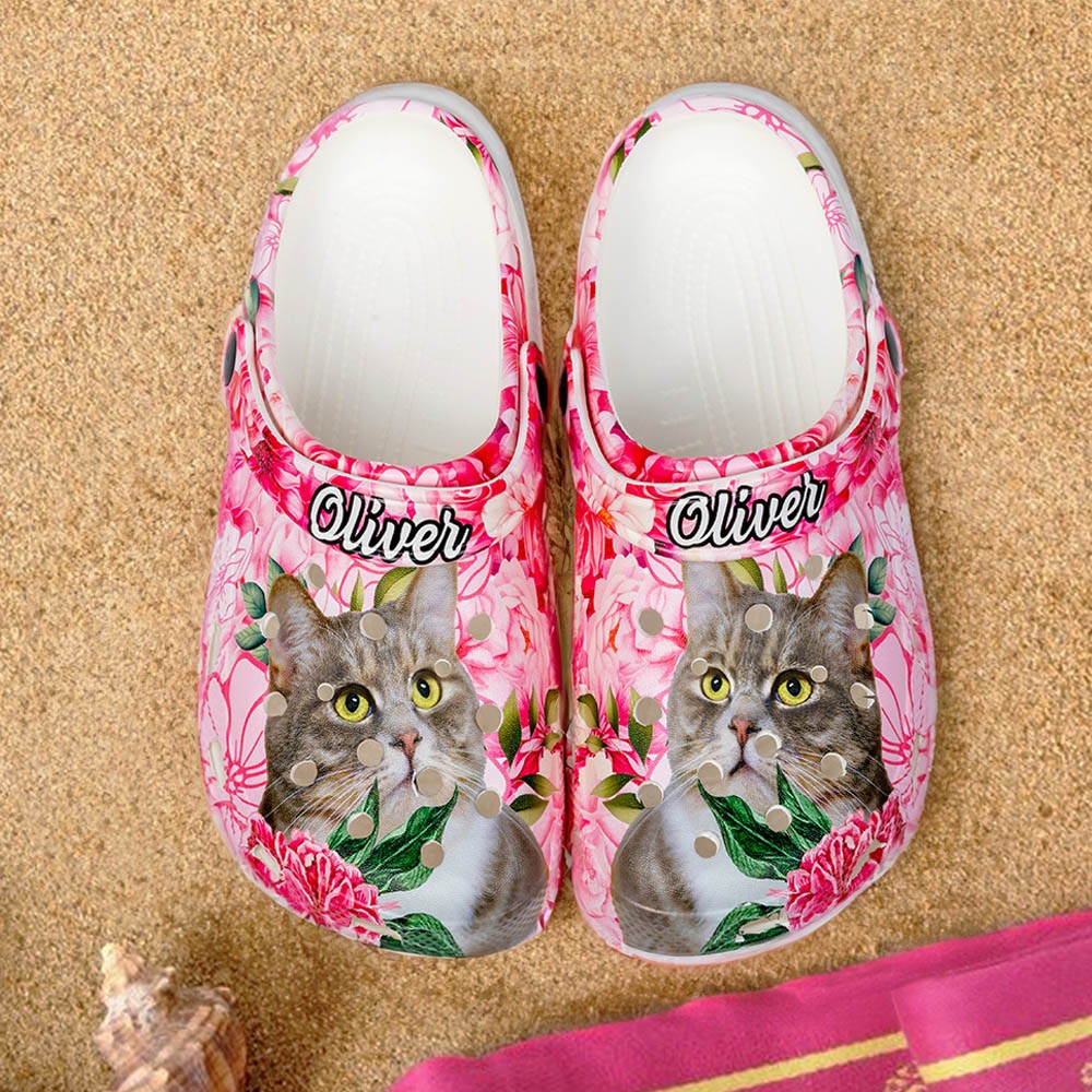 Personalized Pet Face Clogs, Funny Dog Slippers, Personalized Cat Photo Slip Ons, Custom Shoes for Adult/Women/Men