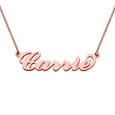 Customized Stylish Name Necklace In Rose Gold