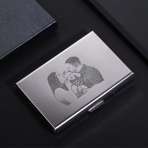 Personalized Men's Credit Card Holder in Stainless Steel