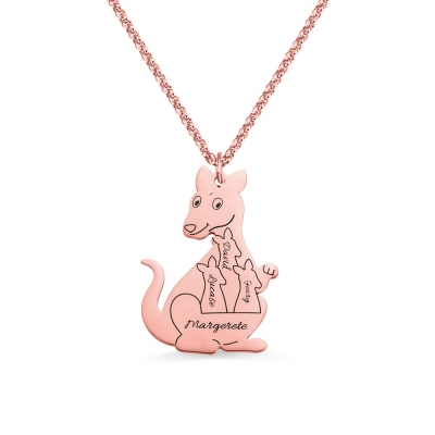 Personalized Kangaroo Family Necklace