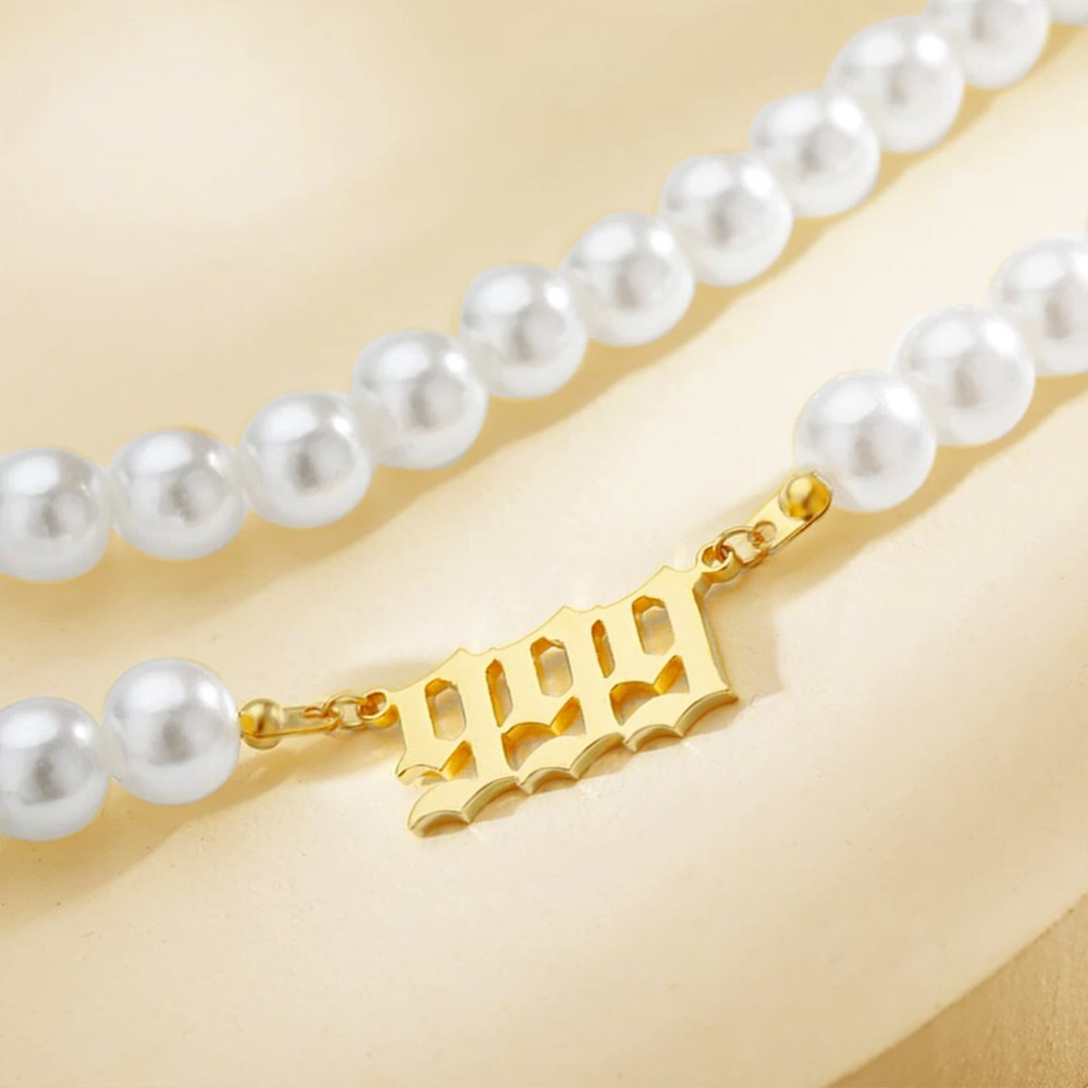 collana di perle d'argento