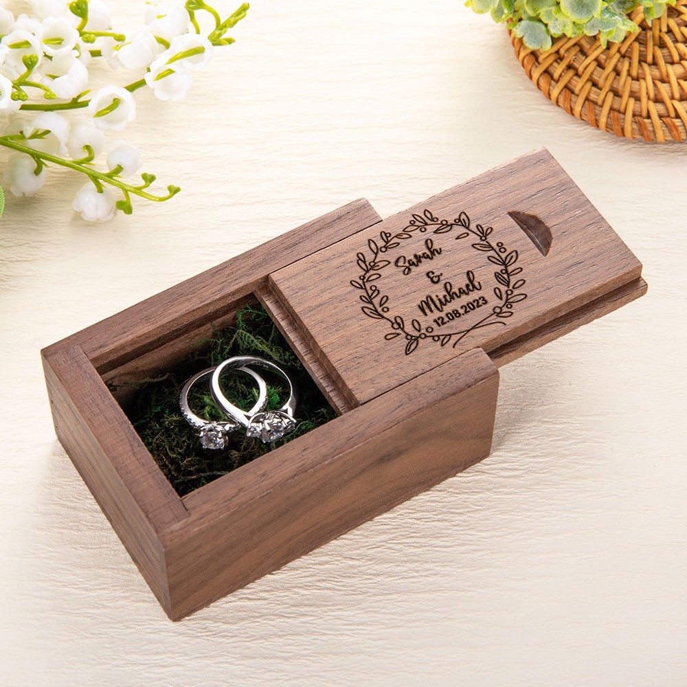 scatola per anelli in legno
