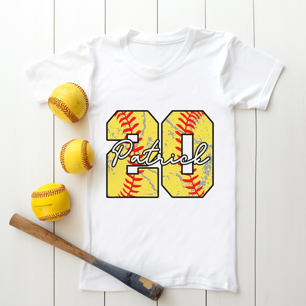 Individuelles Baseball-Nummern-Shirt