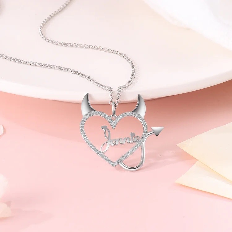 heart name necklace