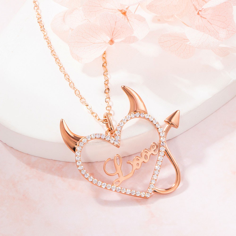 heart name necklace