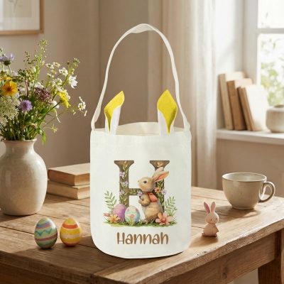 Easter egg basket  with name