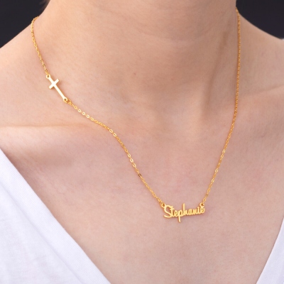 Personalized Sideways Name Necklace
