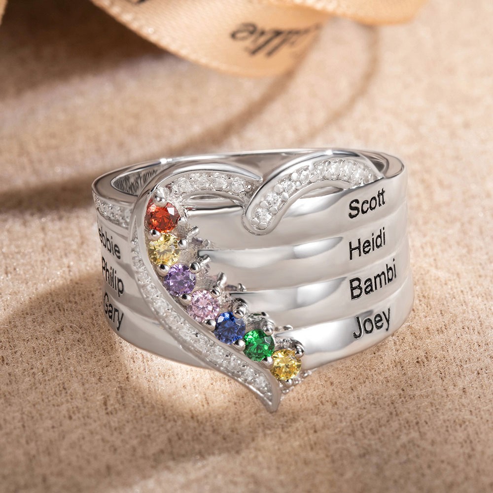 personalized mother ring,