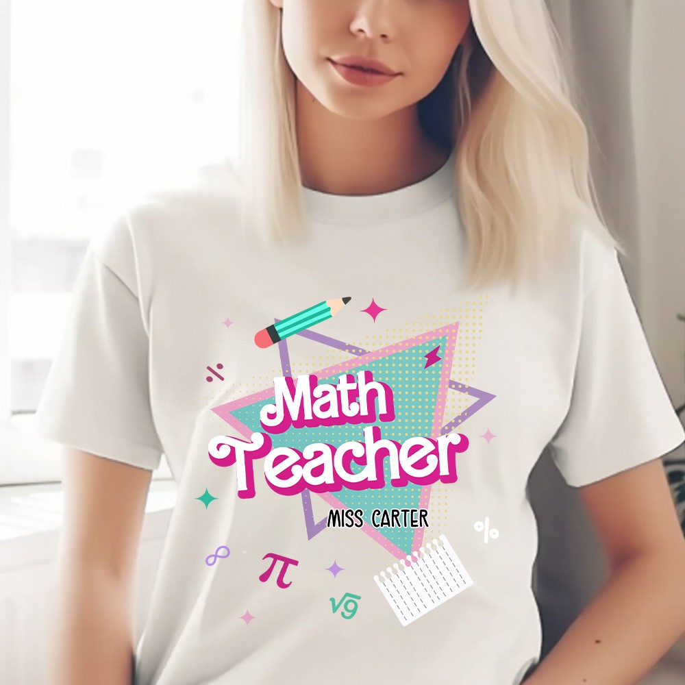 maglietta rosa da insegnante