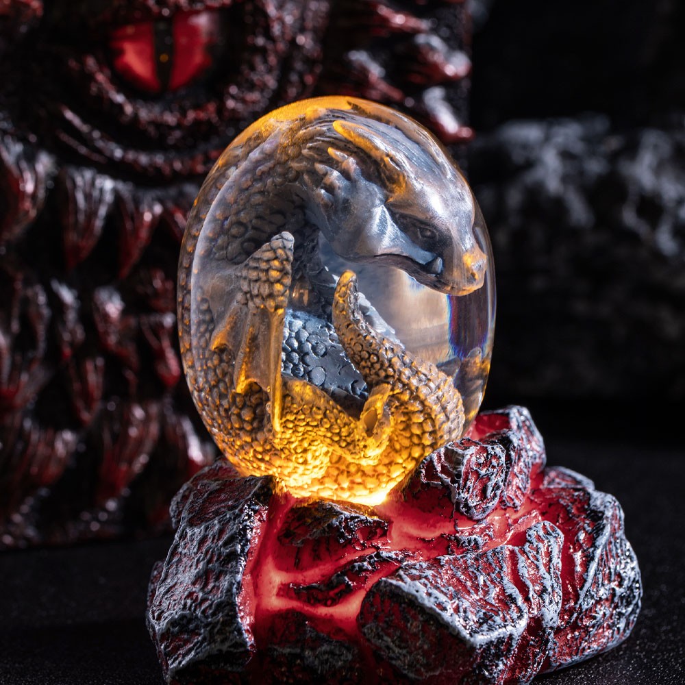 The Breath of Dragon Spirit - Resin Dragon Egg Volcano Platform Decoration, Desktop Night Light, Easter egg, Holiday Gift, Dragon Decor