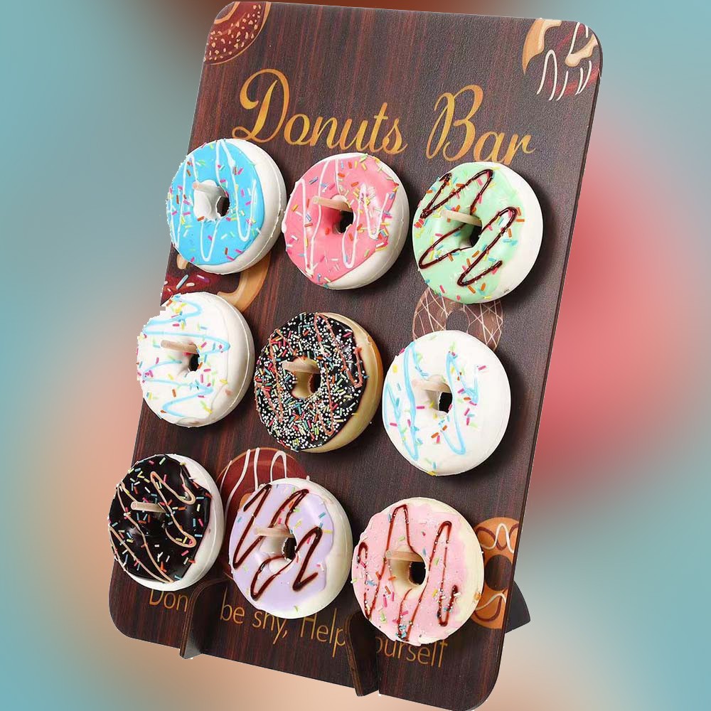 cute wood Donut Holder Stand for Wedding Birthday Treat Holiday Gathering Party
