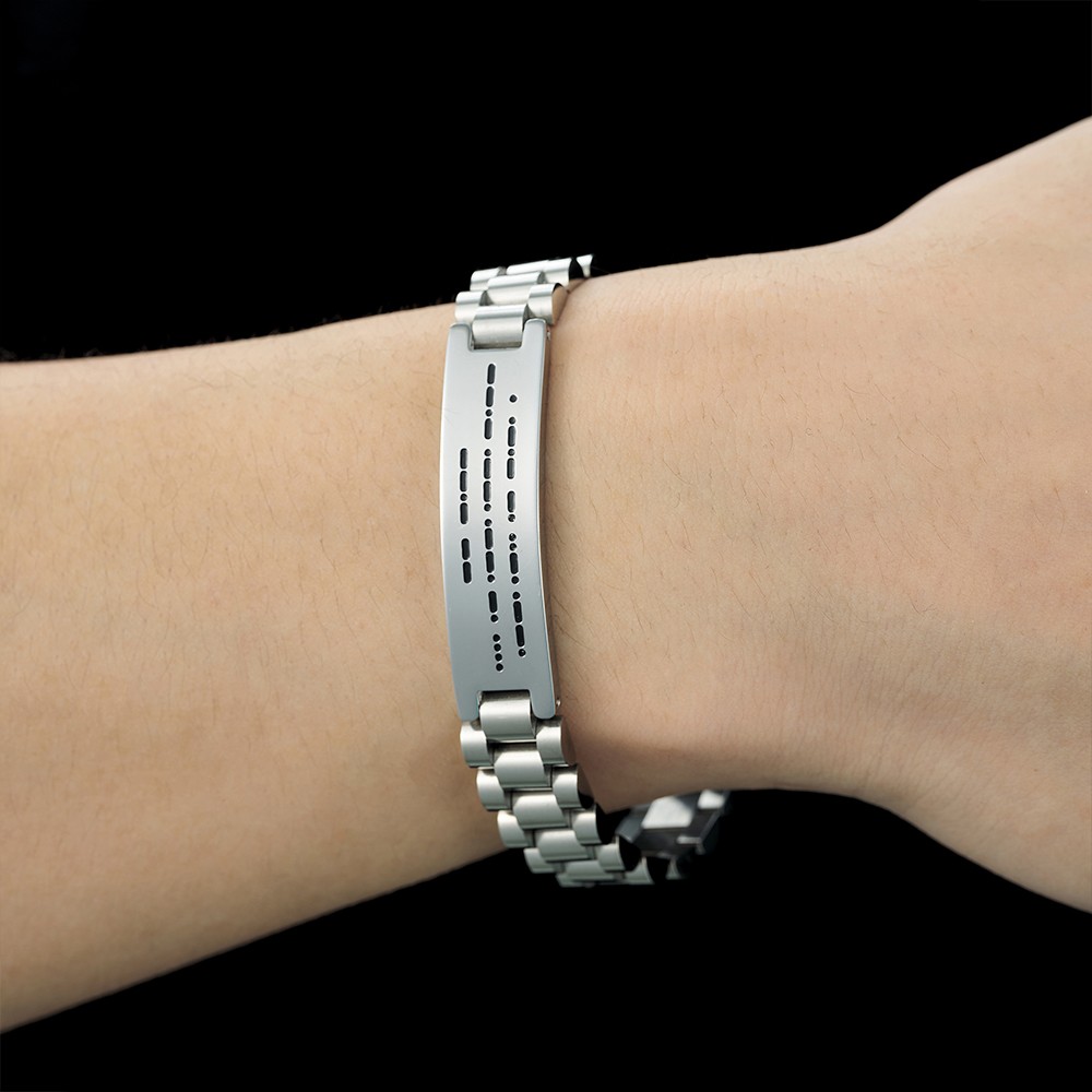 bracelet code morse pour fils