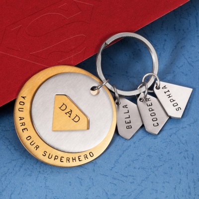 Personalized Superman Keychain