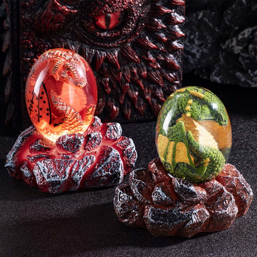 The Breath of Dragon Spirit - Resin Dragon Egg Volcano Platform Decoration, Desktop Night Light, Easter egg, Holiday Gift, Dragon Decor