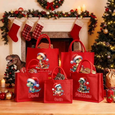 Burlap bag with name