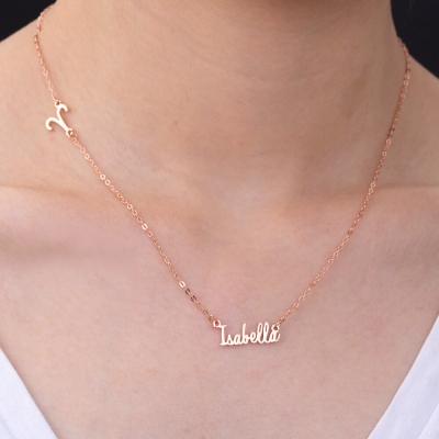 Personalized Sideways Name Necklace