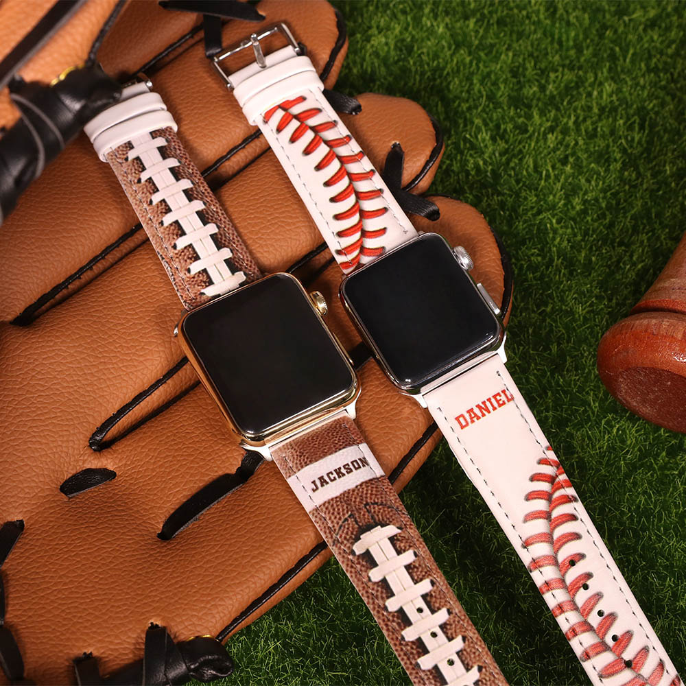 Pulseira de couro esportiva personalizada para Apple Watch