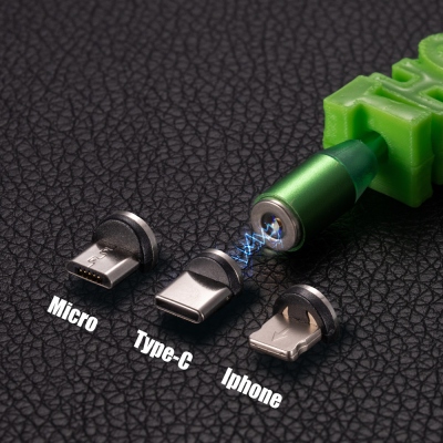 Personalized 3D Printed Name LED Flash USB Cable