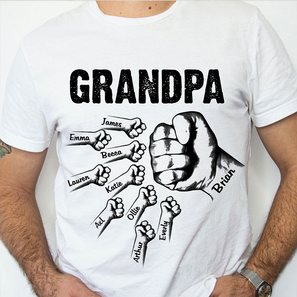 chemise grand-père personnalisée avec nom