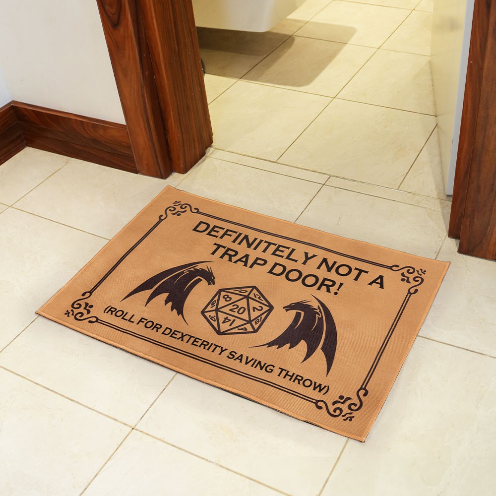 Funny DND Trap Door Doormat-Not A Trap Door Doormat