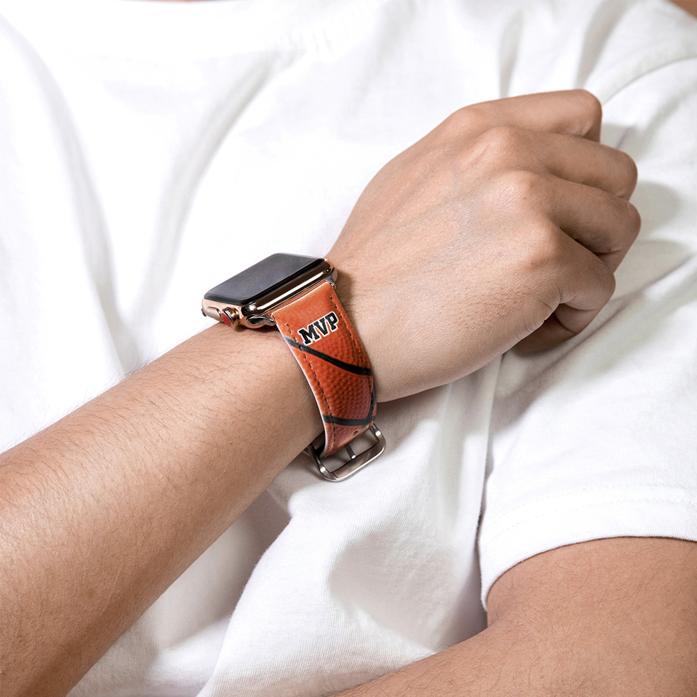 Pulseira de couro esportiva personalizada para Apple Watch
