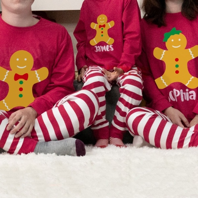 Kundenspezifischer Weihnachtspyjama-Lebkuchen-Stil für Familie & Liebhaber