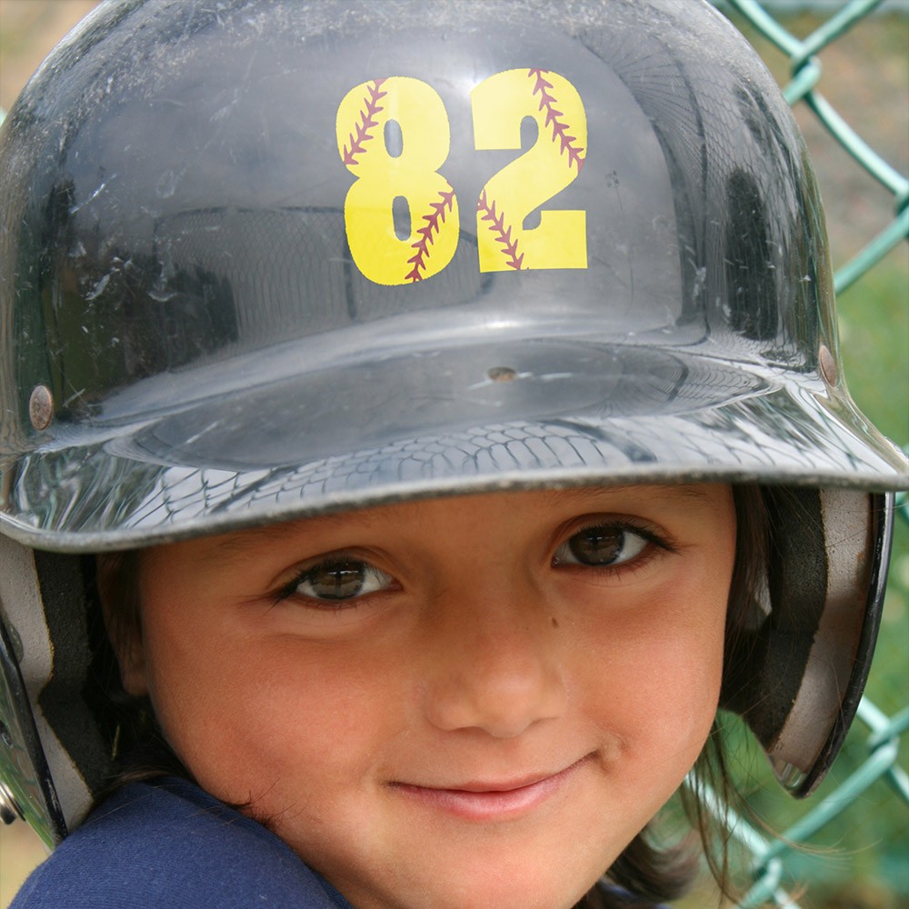 Decalque de capacete personalizado para softbol de beisebol