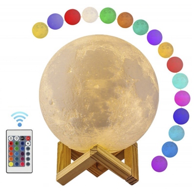 Custom 3D Printing Moon Lamp with Remote Touch Control