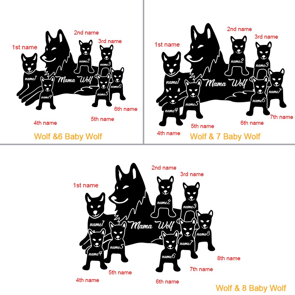 Wolf und Babywolf
