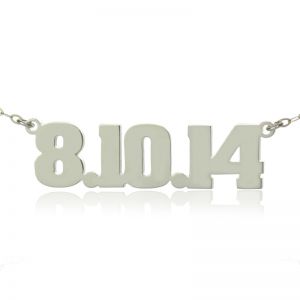 Sterling Silver Number Name Necklace: Unique Men's Jewelry