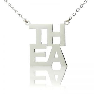 Sterling Silver Letter Name Necklace