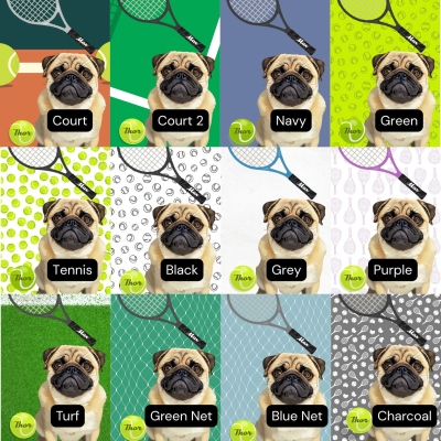 Personalized Pet Photo and Name Tennis Towel, Custom Cat Dog Portrait Tennis Rag, Tennis Gear Stuff Accessories, Gift for Him/Tennis Lovers/Pet Lovers