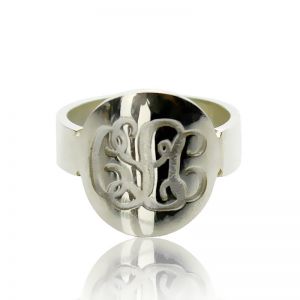 Make Your Own Monogram Initial Ring Sterling Silver