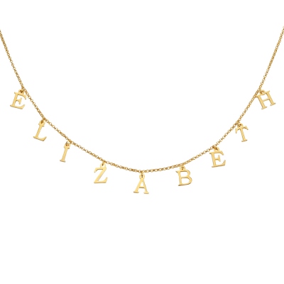 Personalized Name Choker in Gold