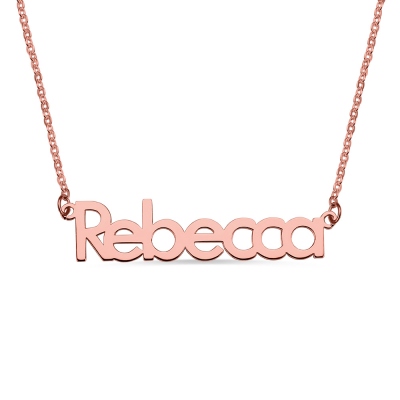 Customizable Rose Gold Rebecca Name Necklace