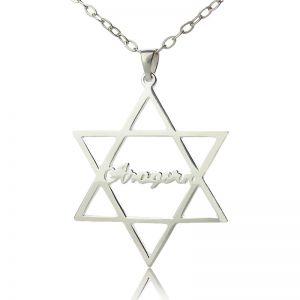 Sterling Silver Hexagram Name Necklace