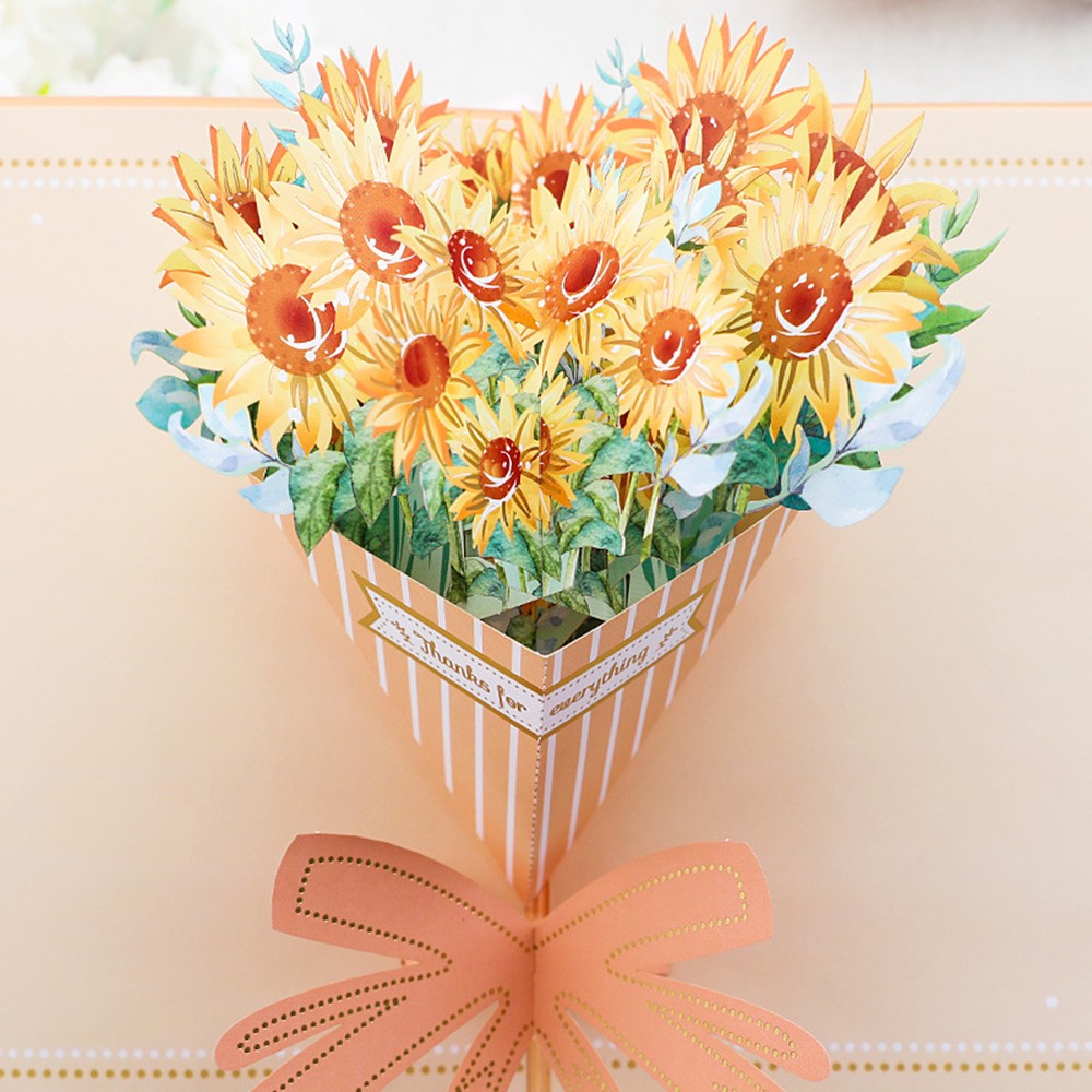 Cartes de bouquet de fleurs pop-up