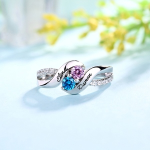 Marquise Shaped Birthstone Ring