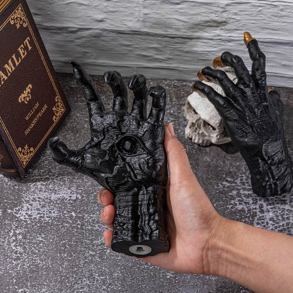 Witch's Demon Hand Vägghängande statyer, Halloween-rumsinredning, Hand Väggkonst Estetik, Gotisk smyckeshållare, Spöklik heminredning, Skelett Life Size