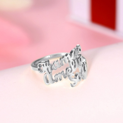 customized families name ring