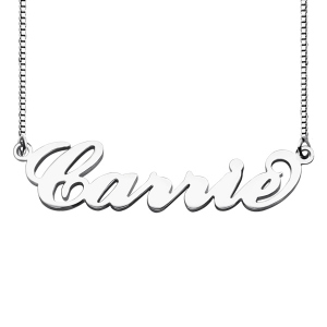 Collana con nome personalizzato Carrie Chain in Argento