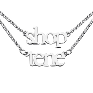 Sterling Silver Double Layer Mini 2 Names Necklace